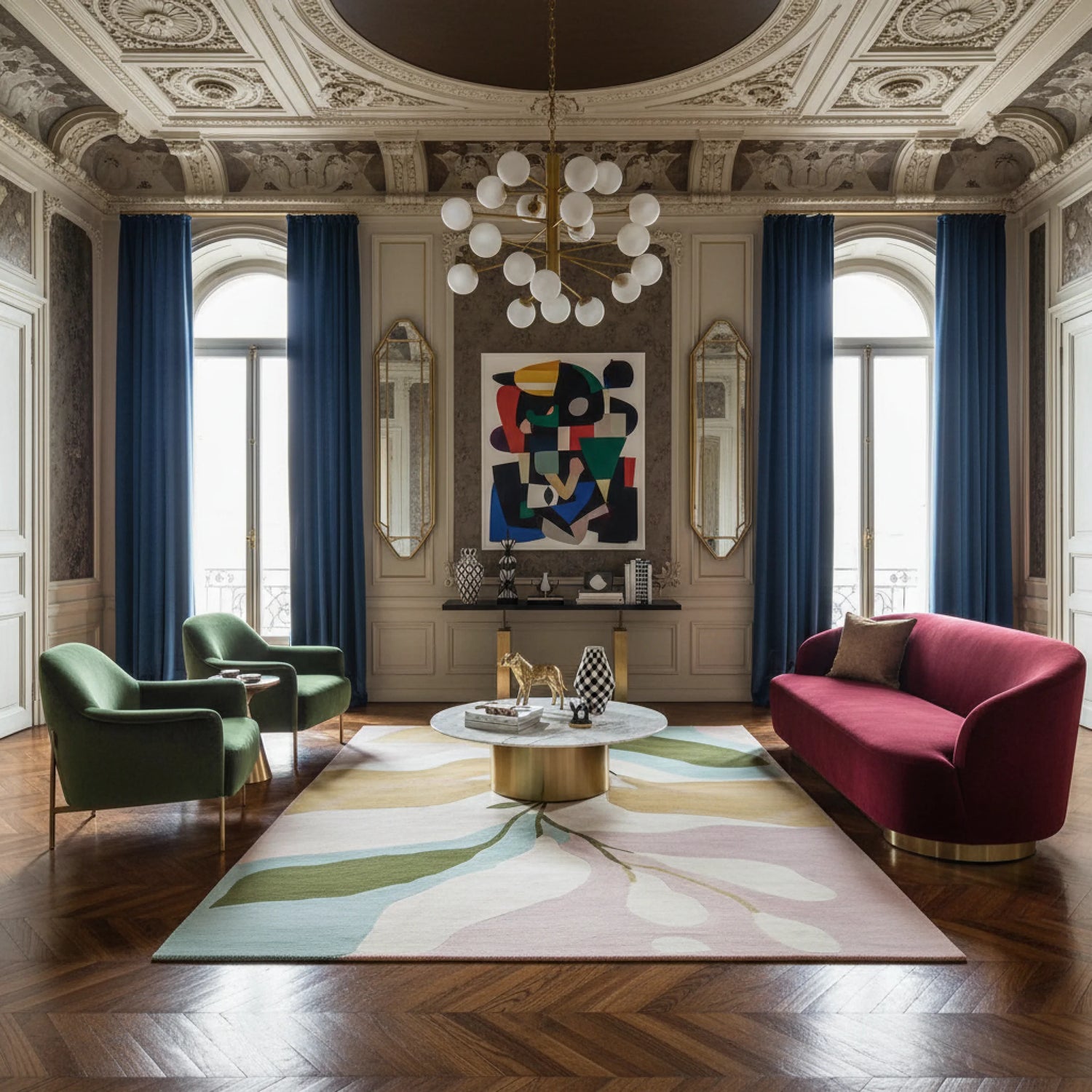 Petal Wave Hand Tufted Rug