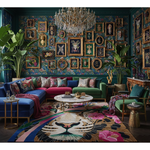 Petals Meet Predator Hand Tufted Rug