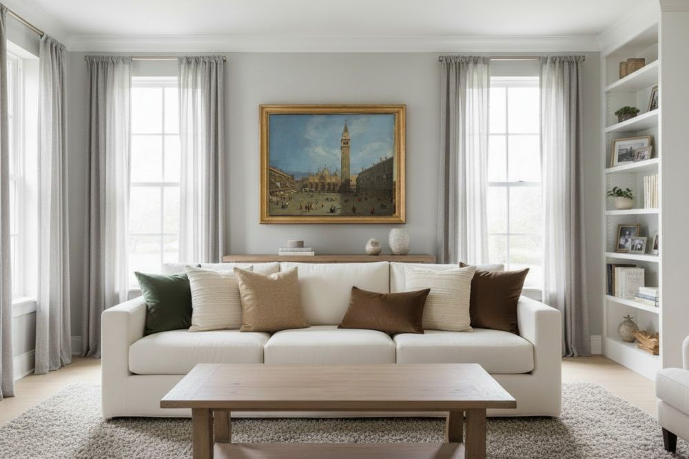 Framed room mockup - gold
