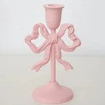 Pink Bow Knot Iron Candlestick Holder - MAIA HOMES