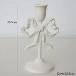 Pink Bow Knot Iron Candlestick Holder - MAIA HOMES