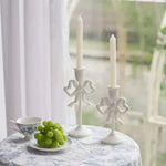 Pink Bow Knot Iron Candlestick Holder - MAIA HOMES