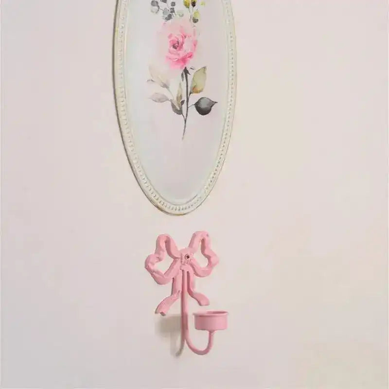 Pink Bow Wall Candlestick Holder - MAIA HOMES