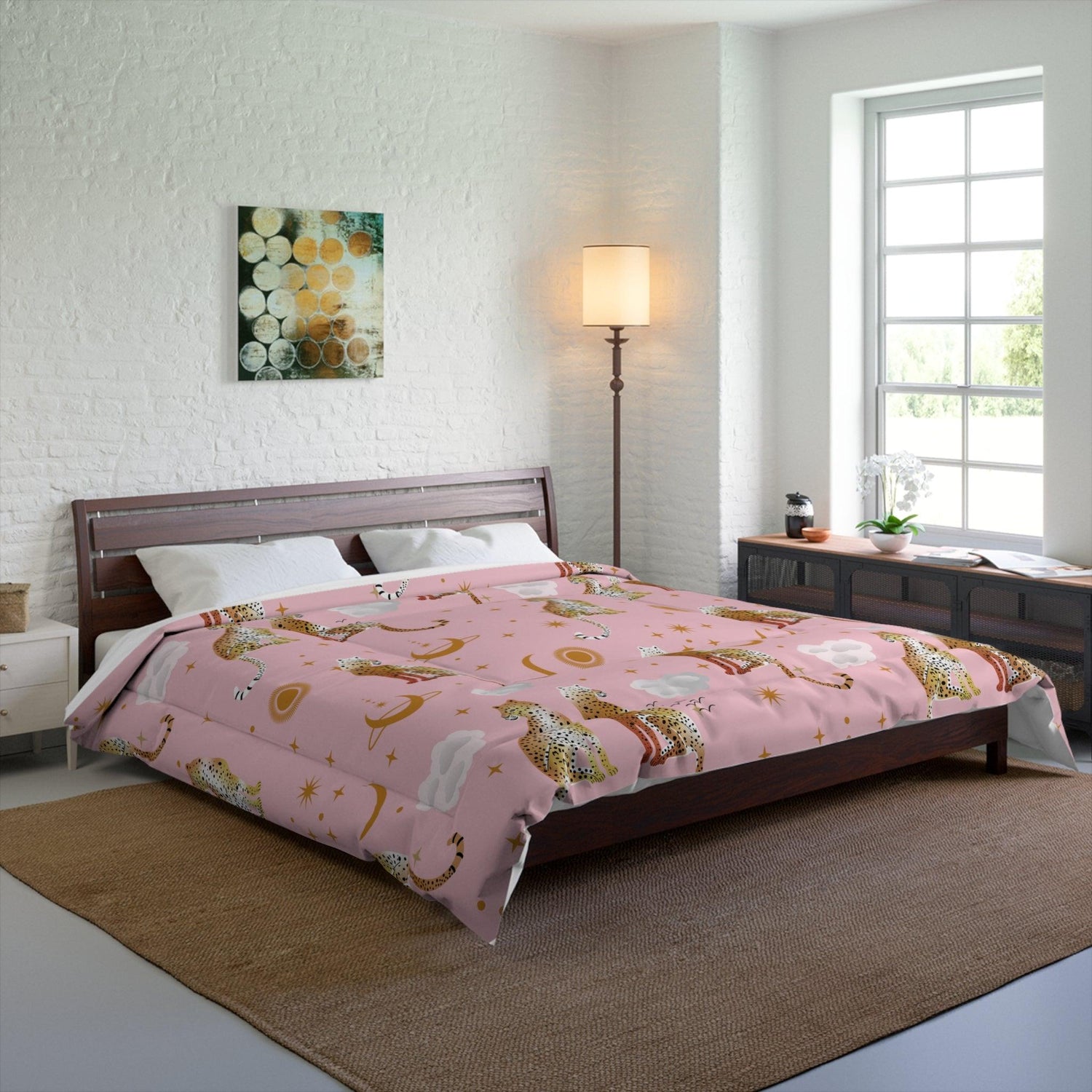 Pink Leopard Pair Comforter