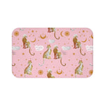 Pink Leopards Microfiber Bath Mat 34" × 21"