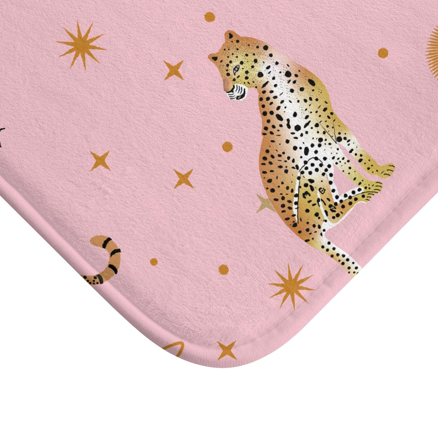 Pink Leopards Microfiber Bath Mat