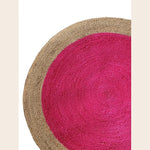 Pink Round Jute Rug