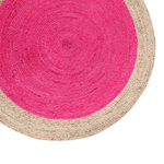 Pink Round Jute Rug