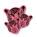 A vibrant and contemporary hand-tufted wool area rug showcasing an abstract pink tiger face design. This unique rug is perfect for adding a bold statement to large living rooms. Ideal as a living room rug 8x10, it blends artistic flair with the warmth and comfort of a wool rug.