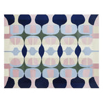 Stylish Pixel Ritual Hand Tufted Area Rug featuring a contemporary geometric pattern with shades of blue, pink, and green, perfect for a large living room. This wool rug adds a modern touch to any space and is ideal for those seeking unique area rugs for living room decor.