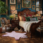 Polar Bear Shaped Tufted Wool Rug - Pink