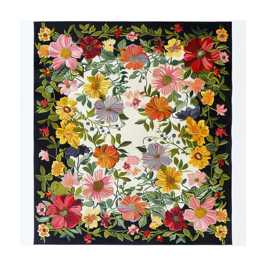 Bohemian Floral Hand Tufted Rug