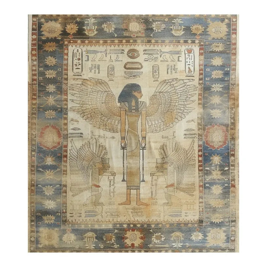 Egyptian Goddess Wool Hand Knotted Area Rug