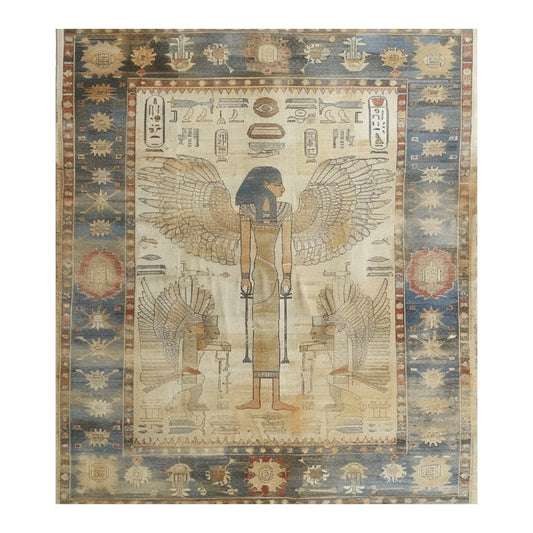 Egyptian Goddess Wool Hand Knotted Area Rug