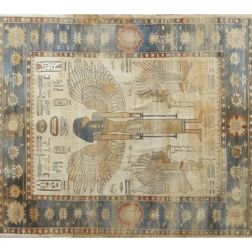 Egyptian Goddess Wool Hand Knotted Area Rug