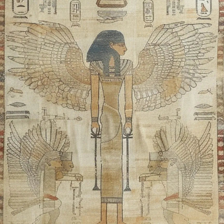 Egyptian Goddess Wool Hand Knotted Area Rug