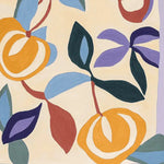 Vibrant and contemporary area rug featuring a hand-tufted design with colorful abstract floral patterns in shades of yellow, blue, and purple. This wool rug is perfect for adding a touch of modern art to your living room, with dimensions of 8x10, making it an ideal choice for area rugs for living rooms.