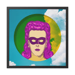 Pop Lady Masquerade Framed Poster Wall Art 30″ x 30″ (Square) Semi Glossy