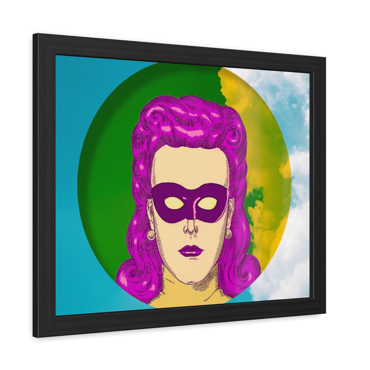 Pop Lady Masquerade Framed Poster Wall Art