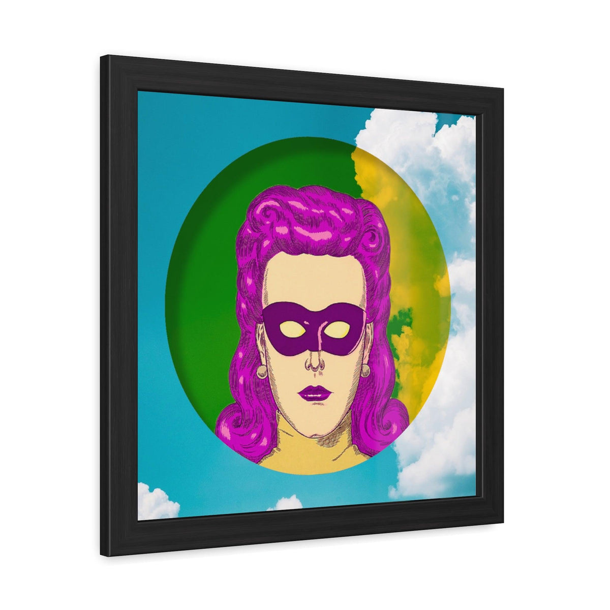 Pop Lady Masquerade Framed Poster Wall Art