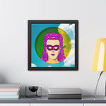 Pop Lady Masquerade Framed Poster Wall Art