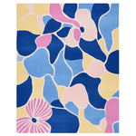 This vibrant Poppy Puzzle Hand Tufted Rug features an abstract floral design in shades of blue, pink, and yellow, making it a perfect contemporary rug for adding a pop of color to any living room. Made from high-quality wool, this area rug is both stylish and durable, ideal for those seeking unique rugs for their living room.