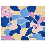 The Poppy Puzzle Hand Tufted Rug is a stunning area rug perfect for contemporary living rooms. Featuring a vibrant abstract design with shades of blue, pink, and beige, this wool rug adds a modern touch to any space. Ideal for those seeking stylish rugs for living room decor.