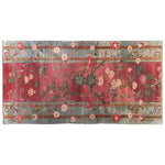 Beautiful Poppy Serenade Knotted Wool Area Rug featuring an elegant floral design with vibrant red and blue hues, perfect for large living rooms. This 8x10 rug adds a touch of sophistication and warmth to any space, showcasing intricate flower patterns that make it an ideal choice for those seeking exquisite living room rugs.