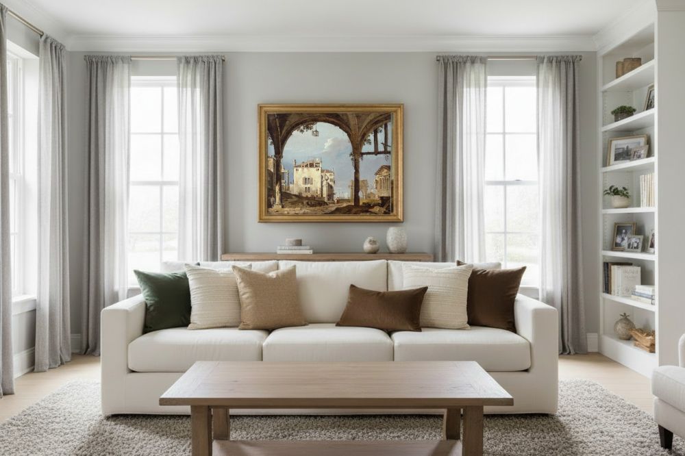 Framed room mockup - gold