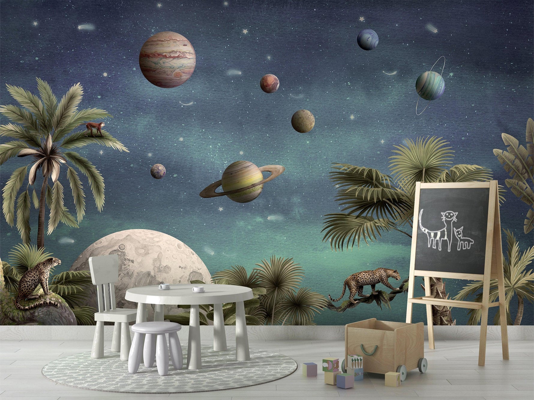 Pretty Planets Wallpaper Mural