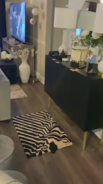 Black and Tan Melting Rug- Madeline4