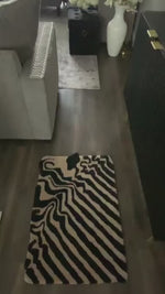 Black and Tan Melting Rug- Madeline4