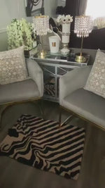 Black and Tan Melting Rug- Madeline3