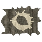 A striking Primitive Core Echo hand-tufted area rug, featuring an abstract, contemporary design in neutral tones. Perfect for enhancing large living room spaces, this wool rug combines modern aesthetics with a unique artistic pattern, making it an ideal choice for those seeking contemporary living room area rugs.