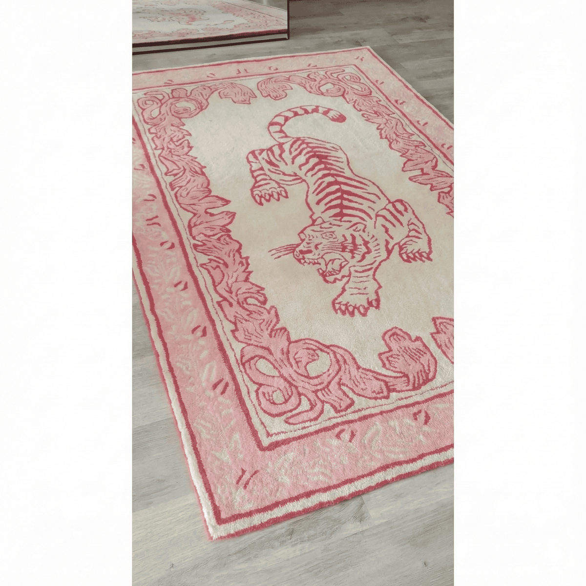 prowess in pink garden hand tufted rug