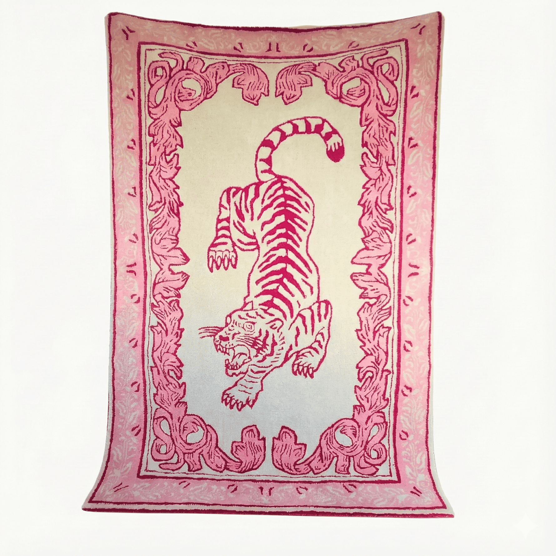 prowess in pink garden hand tufted rug