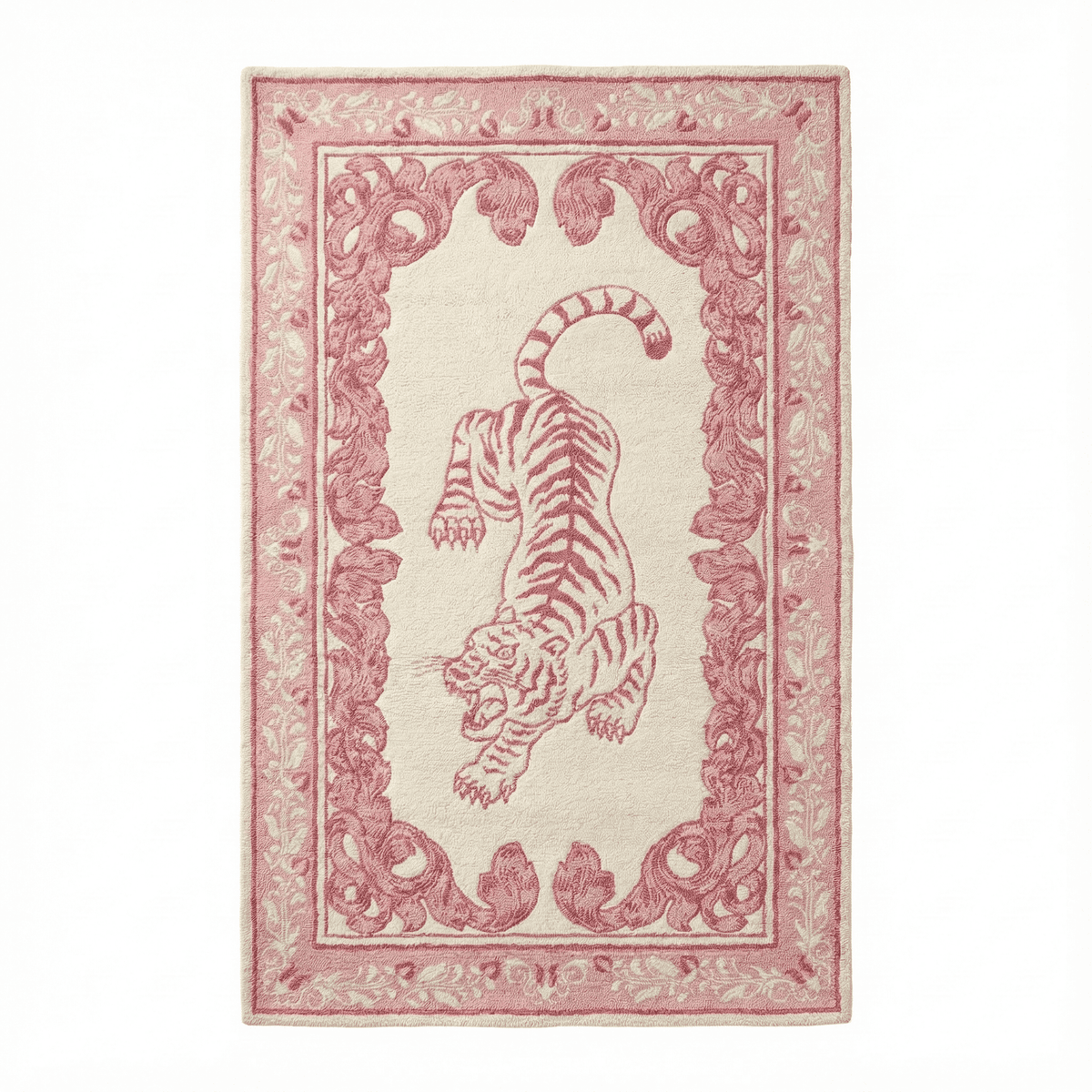 prowess in pink garden hand tufted rug