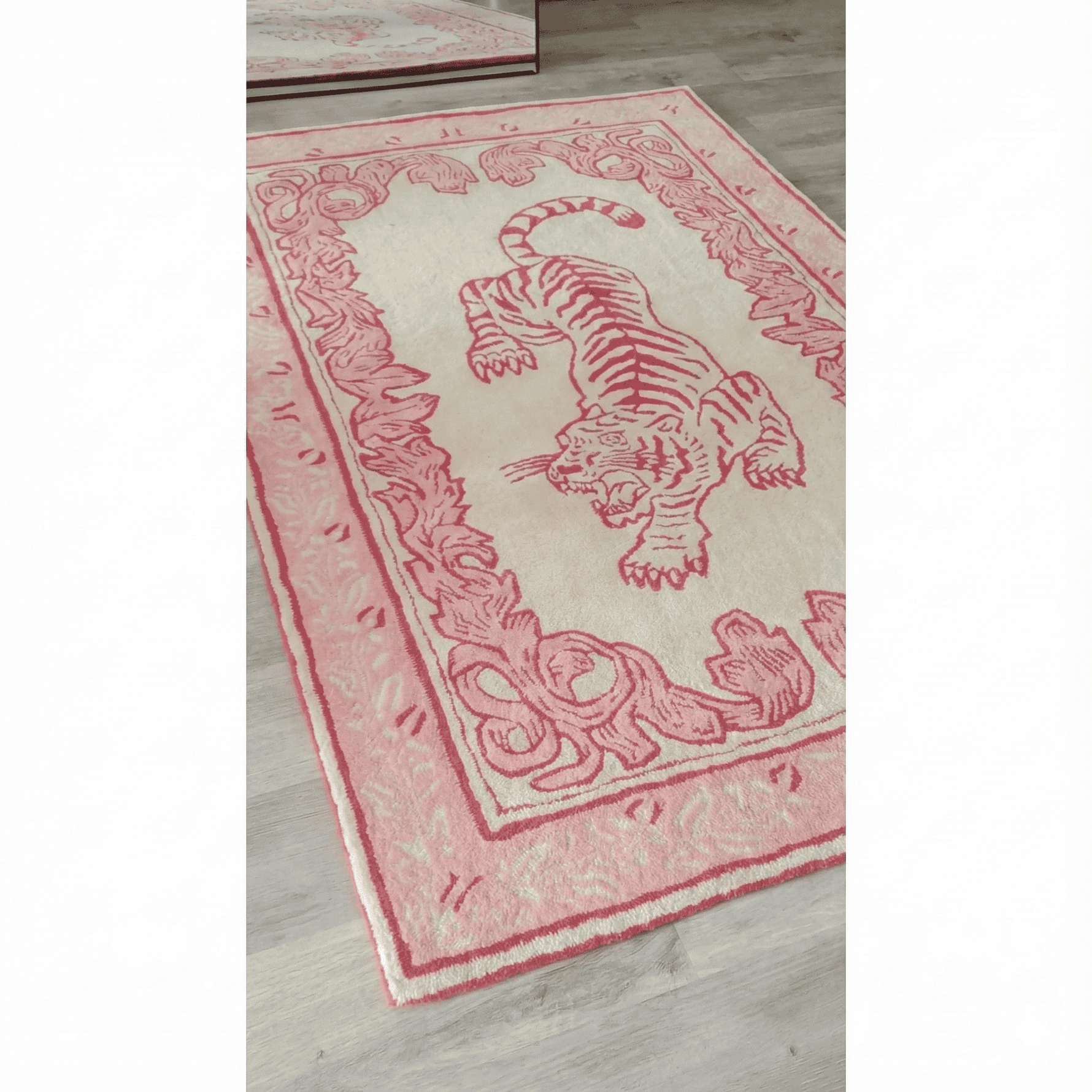 prowess in pink garden hand tufted rug