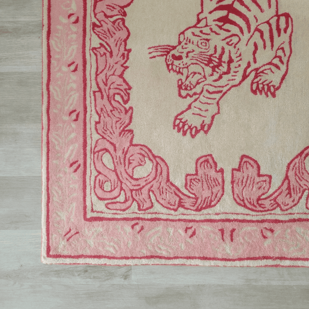 prowess in pink garden hand tufted rug