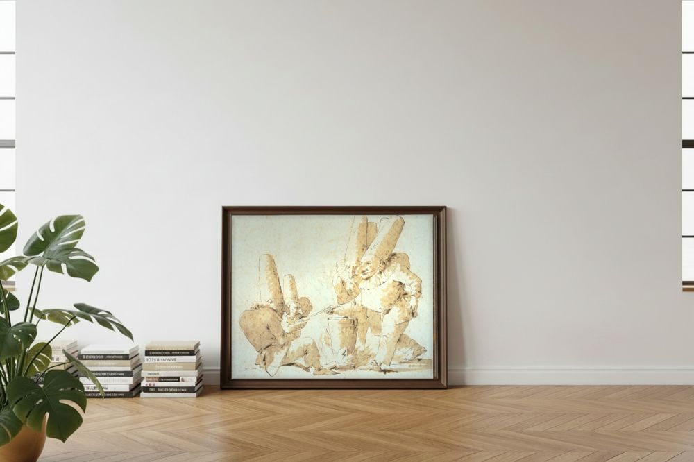 Framed room mockup - leaning