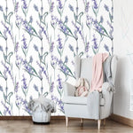 Purple and White Lavender Floral Wallpaper