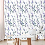 Purple and White Lavender Floral Wallpaper