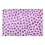 Bright and stylish Purple Leopard Spots Hand Tufted Wool Rug, perfect for adding a bold touch to your dining room. This large area rug features an eye-catching leopard print pattern, ideal for under a dining table or as a statement piece in a formal dining room.