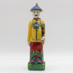 Qing Dynasty Emperor Hand Painted Figurine Yellow
