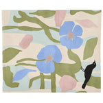 A beautifully hand-tufted area rug featuring a contemporary design with abstract floral patterns in blue, green, and pink tones. This wool rug is perfect for adding a touch of elegance to your living room. The 8x10 size makes it an ideal choice for area rugs in living spaces.