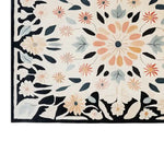 Top view of the Radiant Bloom Hand Tufted Wool Rug showcasing its vibrant floral design. This area rug features an intricate pattern of colorful flowers and leaves, making it an ideal wool rug for enhancing the aesthetic of living rooms. Perfect for those seeking area rugs for living room with a touch of elegance.