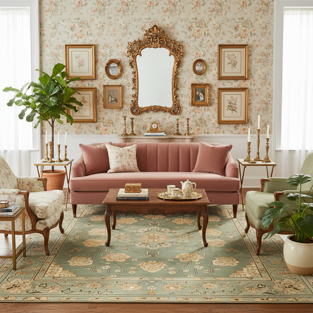 Radiant Blooms Knotted Wool Rug