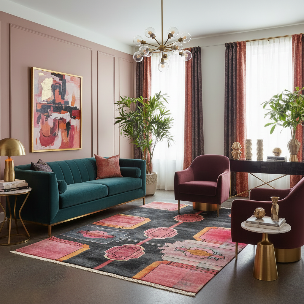 Radiant Deco Hand Tufted Wool Rug