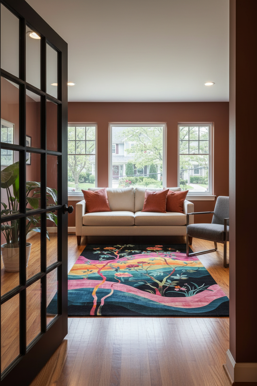 Rainbow Garden Nightfall Hand Tufted Rug