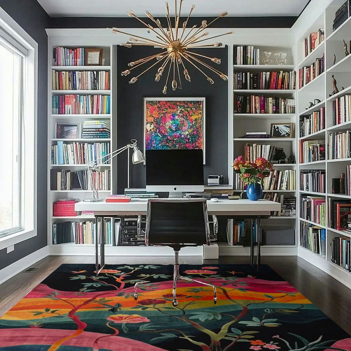 Rainbow Garden Nightfall Hand Tufted Rug